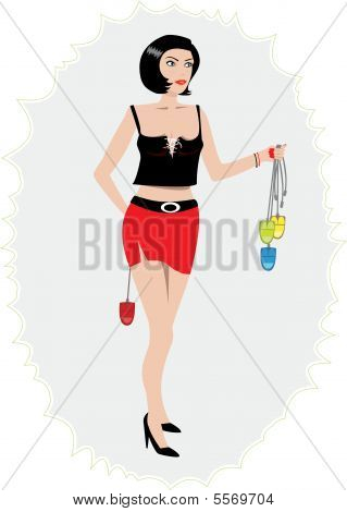Woman With Computer Mouse