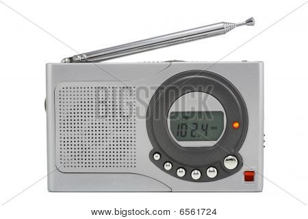 Silbrig kleine Radio