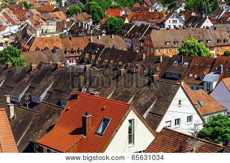 Roofs Of Breisach On Rhein