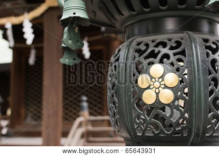 Japanese style lantern at Osaka Tenmangu, Osaka, Japan, Asia.