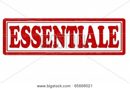 Stamp with word essential inside vector illustration