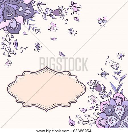 Card With Template For Your Text