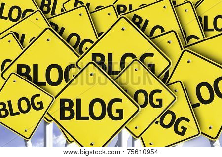 Blog written on multiple road sign 