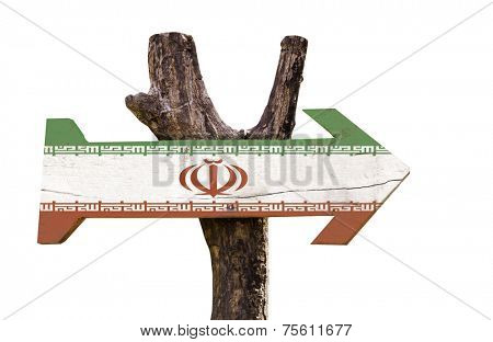Iran sign isolated on white background 