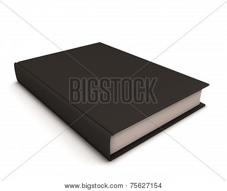 Black Book Isolated On White.