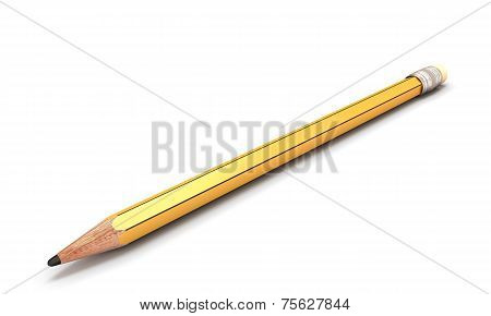 Pencil Isolated On White Background.