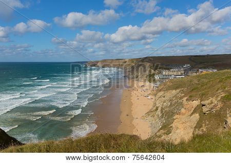 Watergate Bay Cornwall England UK Cornish north coast between Newquay and Padstow