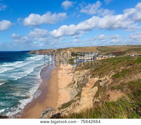 Watergate Bay Cornwall England UK Cornish north coast between Newquay and Padstow