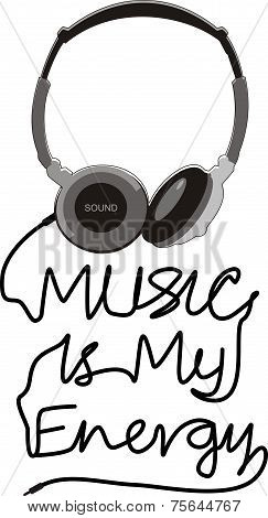 Music Is My Energy Vector