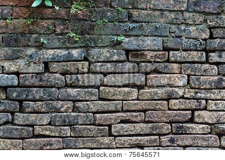 Close Up Of Old  Brick-wall, Texture Background