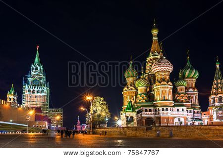 Red Square At The Evening, Moscow, Russia