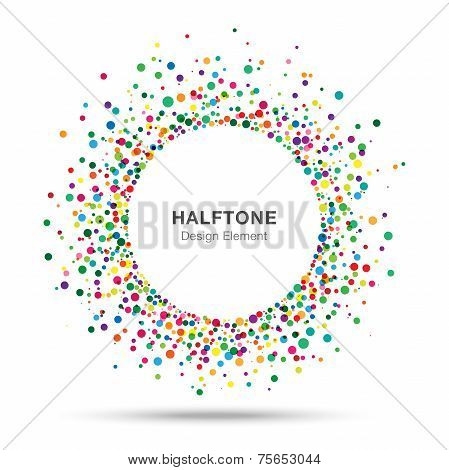 Colorful Abstract Halftone Logo Design Element