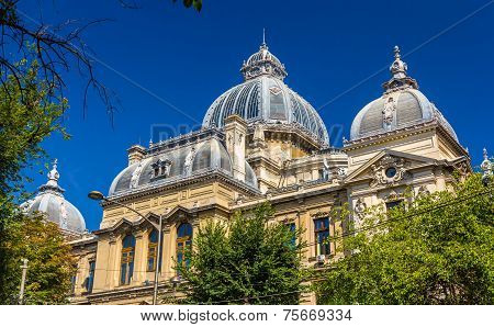 Roof Of Cec Palace In Bucharest, Romania