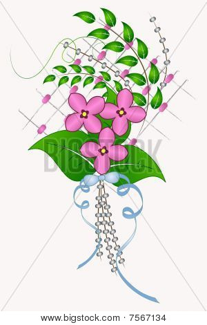 Panel-Komposition mit Blumen