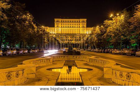 Palace Of The Parliament In Bucharest, Romania