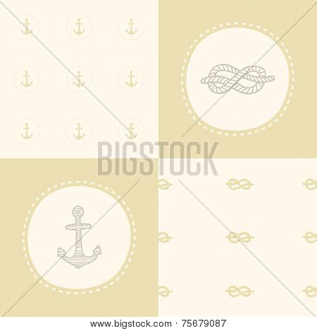 Retro anchor pattern set.
