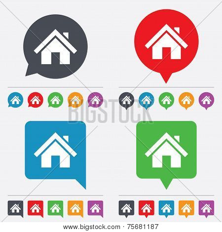 Home sign icon. Main page button. Navigation