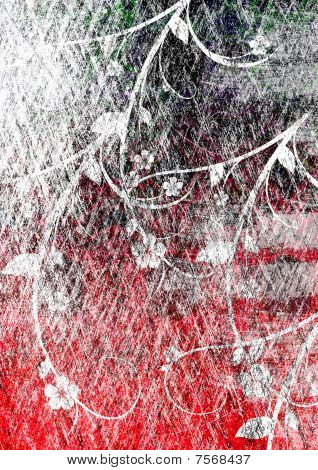 grunge flowered background