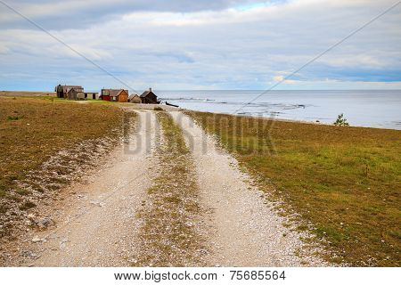 Helgumannen fishing village on Faroe, Gotland, Sweden