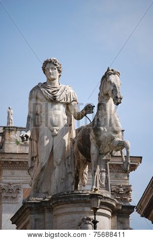 Campidoglio square (Piazza del Campidoglio) in Rome, Italy