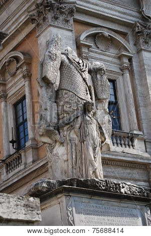 Campidoglio square (Piazza del Campidoglio) in Rome, Italy