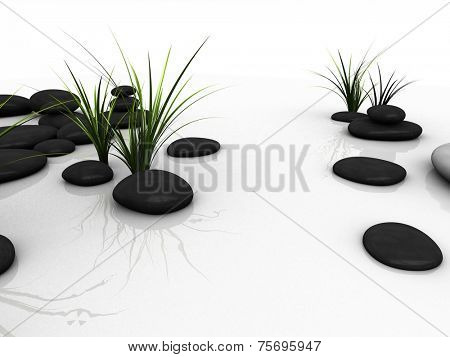 black stones