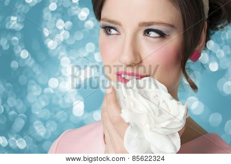 Woman With Flower