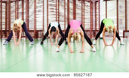 Women exercising in gym
