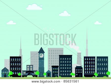 Nice flat cityscape