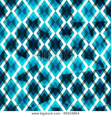 Blue Diamonds Seamless Pattern
