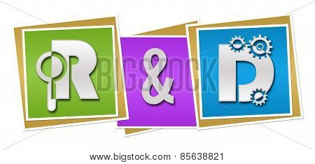 R And D - Research And Development Colorful Blocks