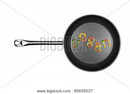 Frying Pan On A White Background
