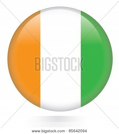 Ivory Coast flag button