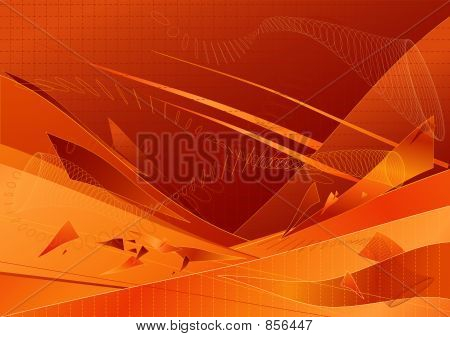 red background