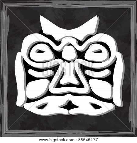 original face masks ancient gods, for tattoo and ancient amulets. Incas, Aztecs