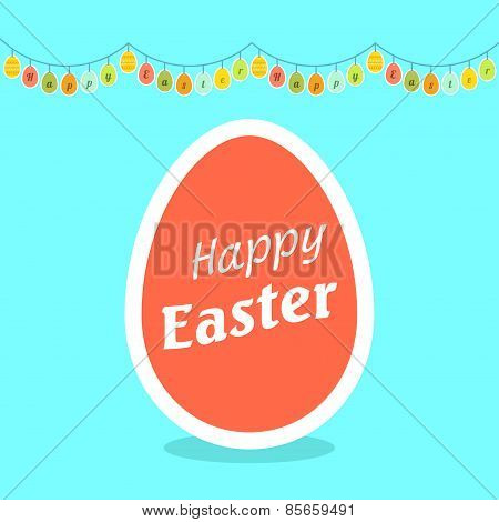 Happy Easter. Vector illustration of funny eggs.