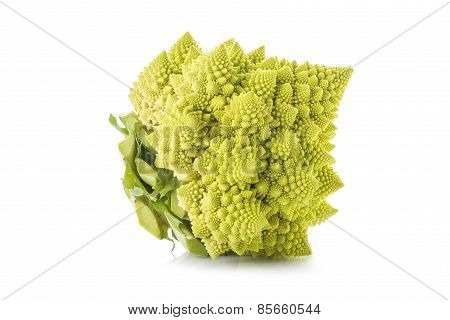 Romanesco Broccoli Vegetable Isolated On White Background