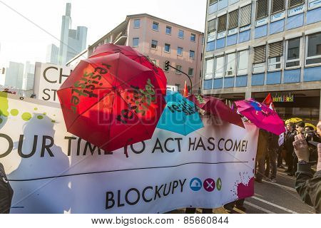 People Demonstrate Against Ezb And Capitalism