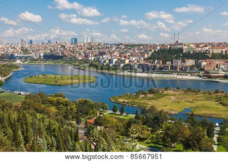 Beautiful view of Istanbul and the Golden Horn