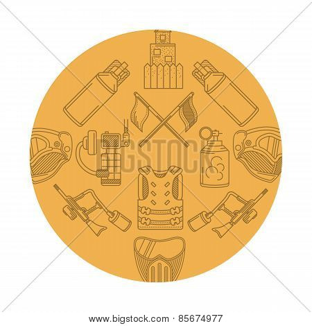 Abstract vector background for paintball