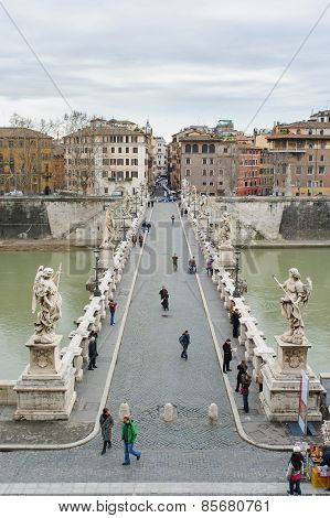 Rome, Italy - January 27, 2010: Aelian Bridge