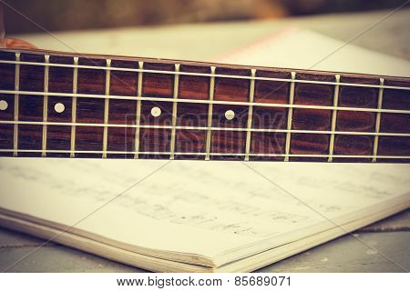 Ukulele Processed In Vintage  Style