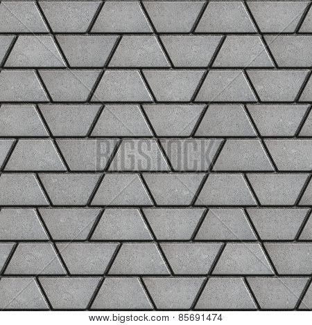 Gray Paving Slabs in the Form Trapezoids.