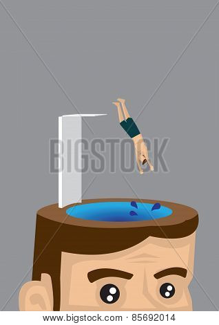 Jumping Ahead Vector Illustration