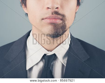 Businessman With Half Shaved Beard