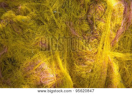 Close Up View Of Fishing Nets, Milos Island, Greece