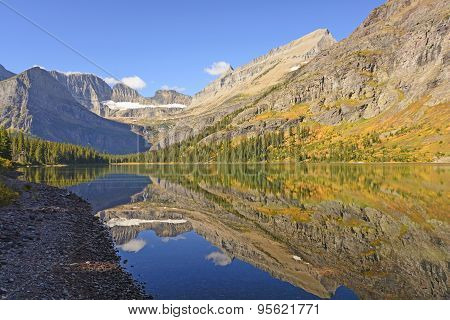 Fall Reflections On An Alpine Lake