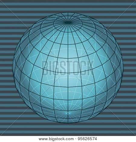 Abstract Background With Blue Sphere.