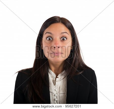 Amazed businesswoman