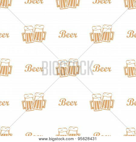Beer Mug Seamless Pattern